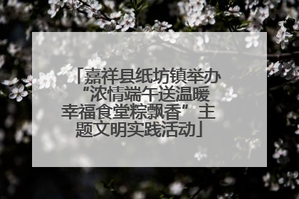 嘉祥县纸坊镇举办“浓情端午送温暖 幸福食堂粽飘香”主题文明实践活动