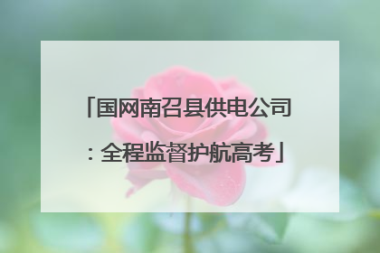 国网南召县供电公司：全程监督护航高考