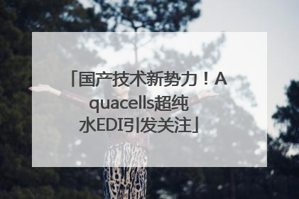 国产技术新势力！Aquacells超纯水EDI引发关注
