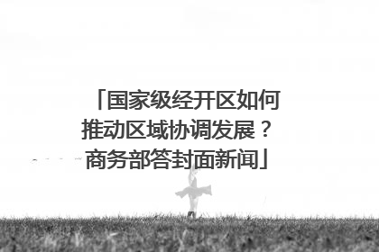 国家级经开区如何推动区域协调发展？商务部答封面新闻