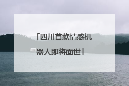 四川首款情感机器人即将面世