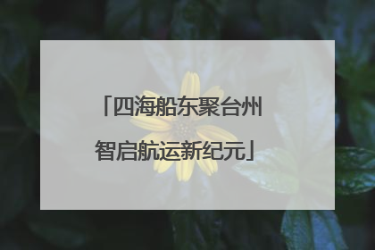 四海船东聚台州 智启航运新纪元