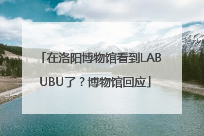 在洛阳博物馆看到LABUBU了？博物馆回应