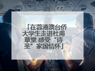 在蓉港澳台侨大学生走进杜甫草堂 感受“诗圣”家国情怀