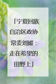 宁夏回族自治区政协常委刘媛：走在希望的田野上