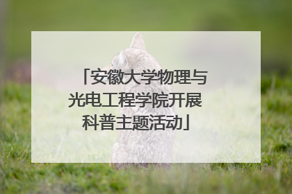 安徽大学物理与光电工程学院开展科普主题活动