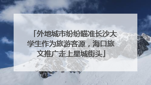 外地城市纷纷瞄准长沙大学生作为旅游客源，海口旅文推广走上星城街头