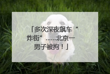 多次深夜飙车“炸街”……北京一男子被拘！
