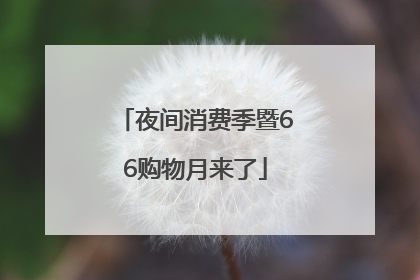 夜间消费季暨66购物月来了