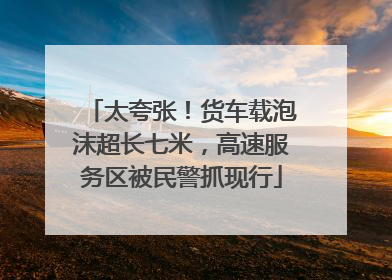 太夸张！货车载泡沫超长七米，高速服务区被民警抓现行