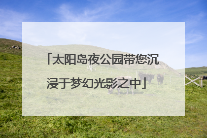 太阳岛夜公园带您沉浸于梦幻光影之中