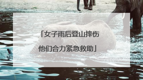 女子雨后登山摔伤 他们合力紧急救助