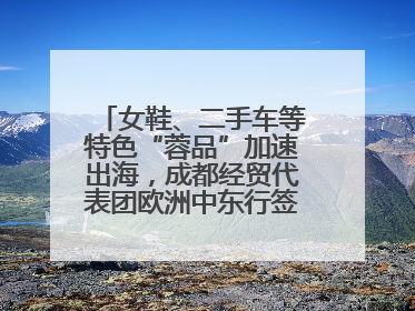 女鞋、二手车等特色“蓉品”加速出海，成都经贸代表团欧洲中东行签单逾3.7亿元