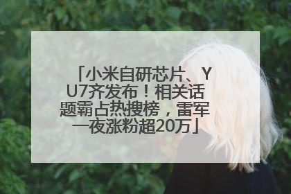 小米自研芯片、YU7齐发布！相关话题霸占热搜榜，雷军一夜涨粉超20万
