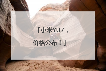 小米YU7，价格公布！
