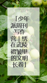 少年派周刊·写作营｜绣在武陵褶皱里的文明长卷