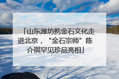 山东潍坊携金石文化走进北京，“金石宗师”陈介祺罕见珍品亮相