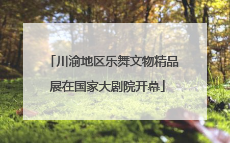 川渝地区乐舞文物精品展在国家大剧院开幕