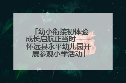 幼小衔接初体验 成长启航正当时——怀远县永平幼儿园开展参观小学活动