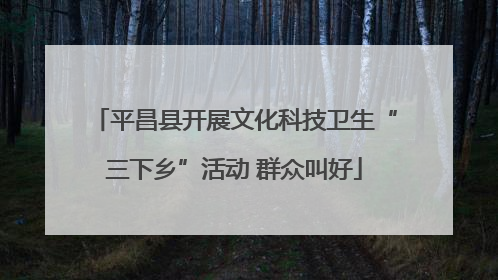 平昌县开展文化科技卫生“三下乡”活动 群众叫好