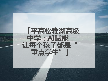 平高松雅湖高级中学：AI赋能，让每个孩子都是“重点学生”