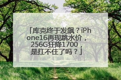库克终于发飙？iPhone16再现跳水价，256G狂降1700，是扛不住了吗？