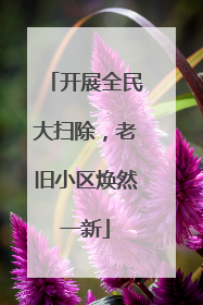 开展全民大扫除，老旧小区焕然一新