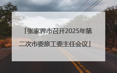 张家界市召开2025年第二次市委旅工委主任会议