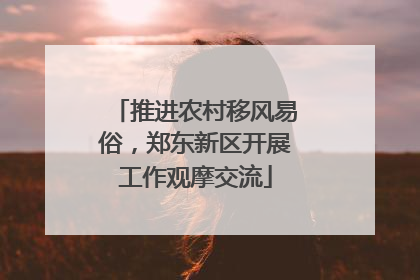 推进农村移风易俗，郑东新区开展工作观摩交流