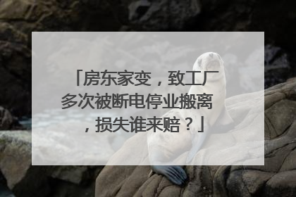 房东家变，致工厂多次被断电停业搬离，损失谁来赔？