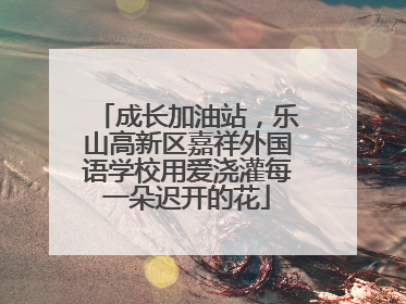 成长加油站，乐山高新区嘉祥外国语学校用爱浇灌每一朵迟开的花