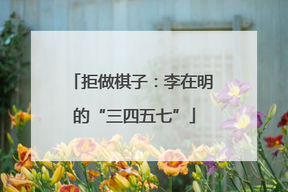 拒做棋子：李在明的“三四五七”