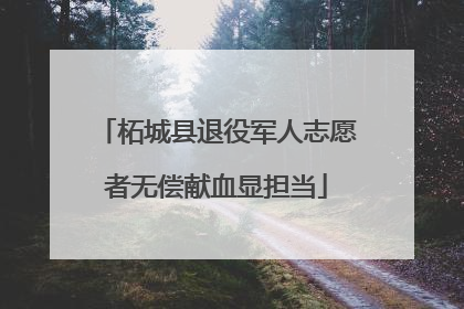 柘城县退役军人志愿者无偿献血显担当