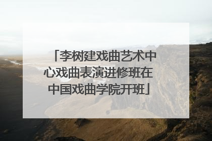 李树建戏曲艺术中心戏曲表演进修班在中国戏曲学院开班