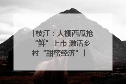 枝江：大棚西瓜抢“鲜”上市 激活乡村“甜蜜经济”