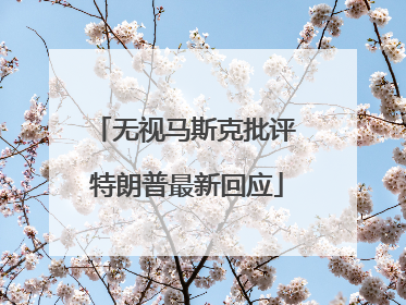 无视马斯克批评 特朗普最新回应