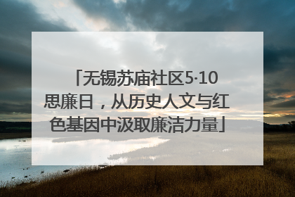 无锡苏庙社区5·10思廉日，从历史人文与红色基因中汲取廉洁力量