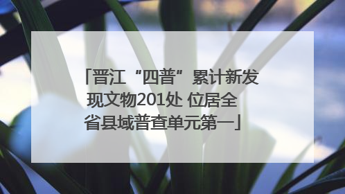晋江“四普”累计新发现文物201处 位居全省县域普查单元第一