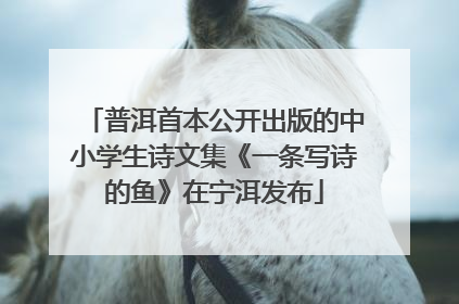 普洱首本公开出版的中小学生诗文集《一条写诗的鱼》在宁洱发布