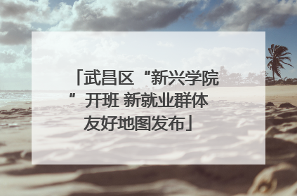 武昌区“新兴学院”开班 新就业群体友好地图发布