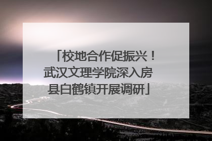 校地合作促振兴！武汉文理学院深入房县白鹤镇开展调研