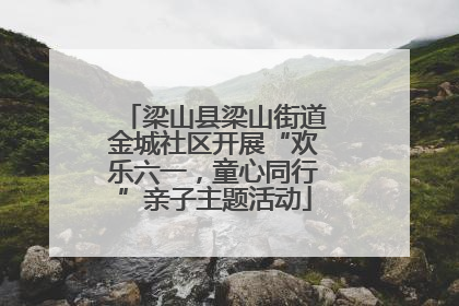 梁山县梁山街道金城社区开展“欢乐六一，童心同行”亲子主题活动