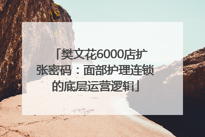 樊文花6000店扩张密码：面部护理连锁的底层运营逻辑