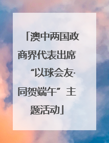 澳中两国政商界代表出席“以球会友·同贺端午”主题活动