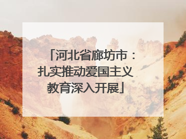 河北省廊坊市：扎实推动爱国主义教育深入开展