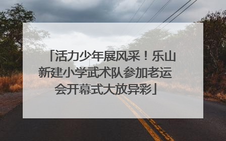 活力少年展风采！乐山新建小学武术队参加老运会开幕式大放异彩