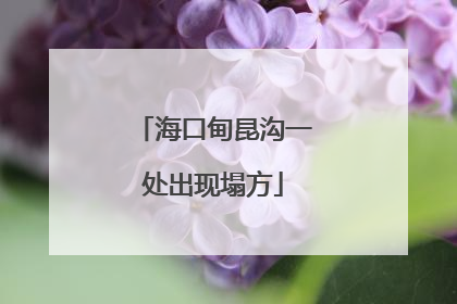 海口甸昆沟一处出现塌方