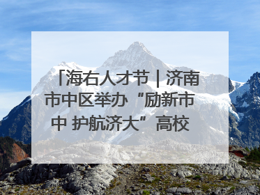 海右人才节｜济南市中区举办“励新市中 护航济大”高校行专场活动暨“青年人才 乐享市中”品牌推介会