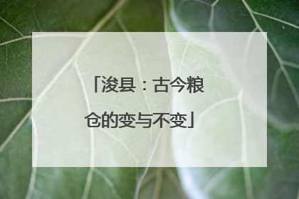 浚县：古今粮仓的变与不变