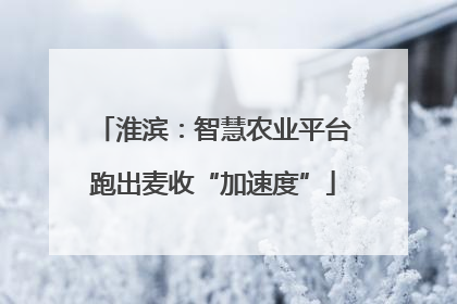 淮滨：智慧农业平台跑出麦收“加速度”
